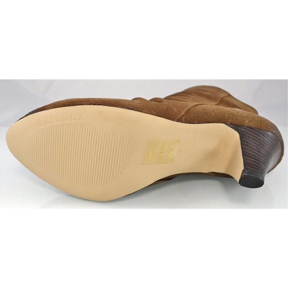 NIB$198 MESSECA NY GENY PULL ON DISTRESSED SUEDE RUCHED ANKLE BOOTS WESTERN 8.5 - Picture 5 of 7